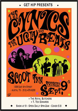 The Cynics Gig Poster , Design by Sophie Lo